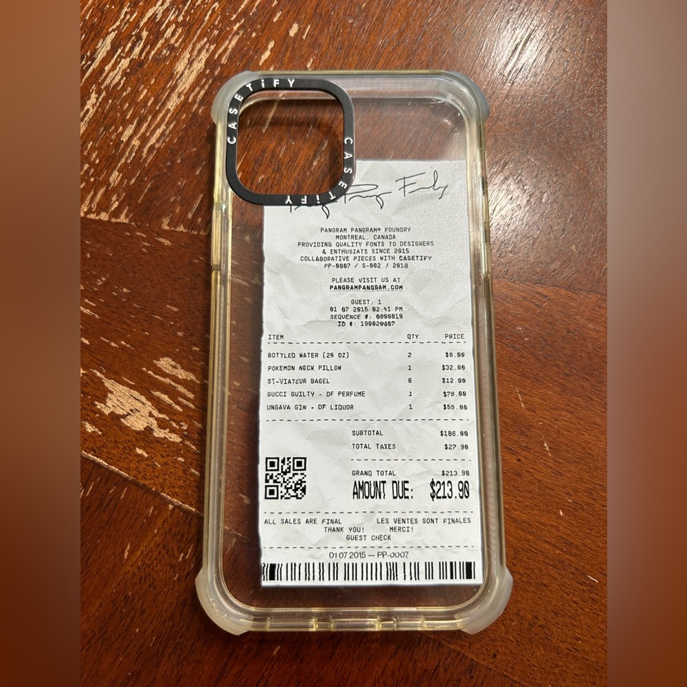Casetify Receipt iPhone Case 12/12 Pro